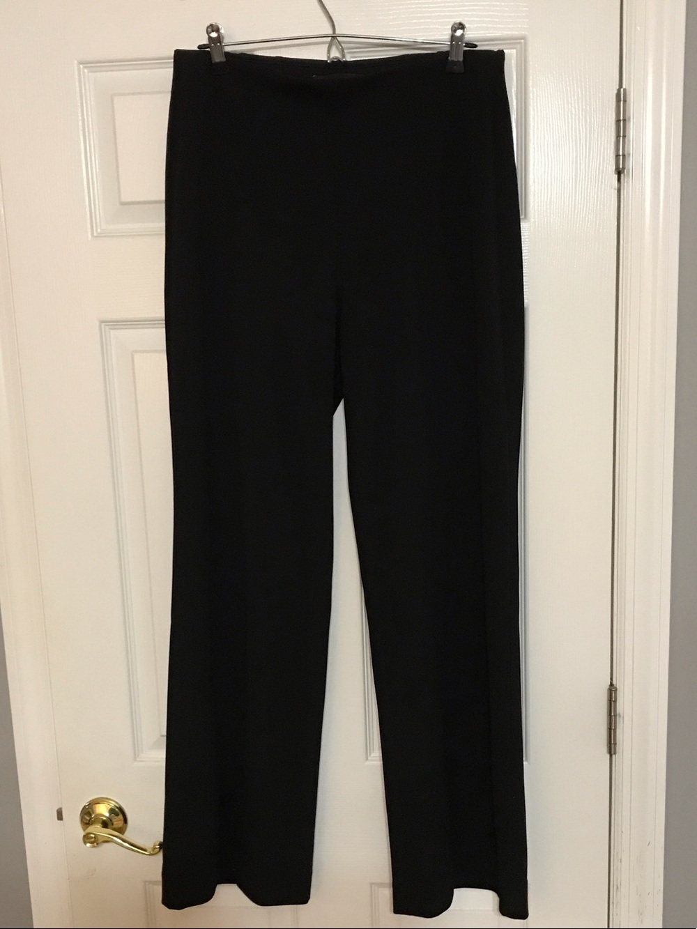 White House Black Market Black Wide-Leg Pull-On Pants